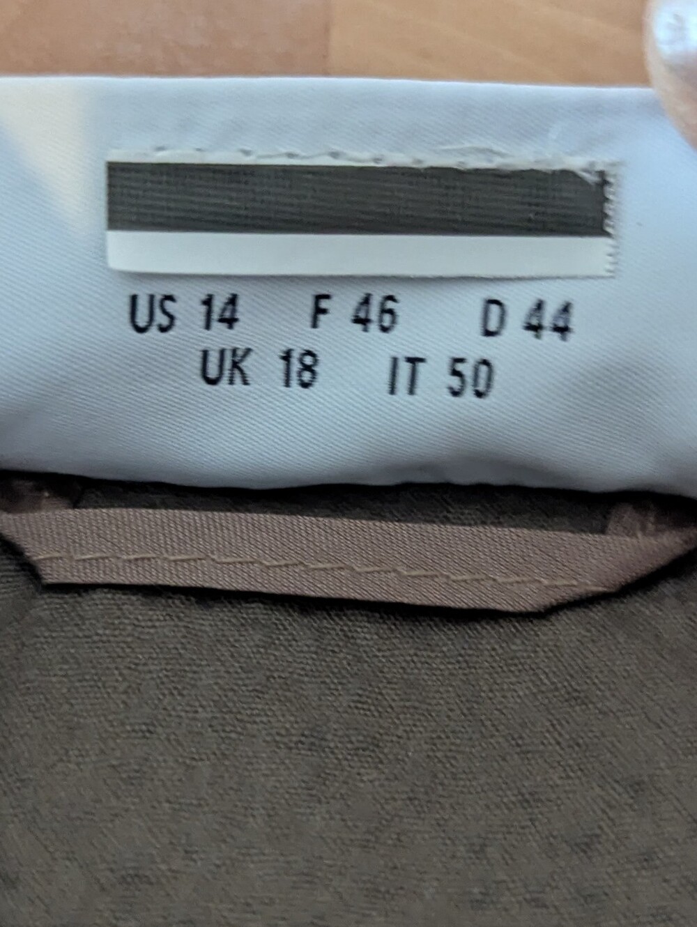 AKRIS PUNTO Light Brown Textured Button-Front Relaxed Fit Blazer Jacket Size 14 - Picture 5 of 8